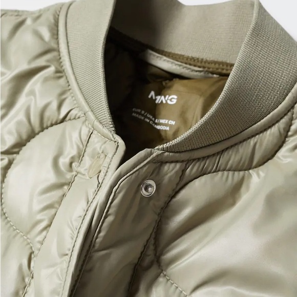 Mango MNG satin quilted padded blogger favorite puffer jacket water repellent - Picture 8 of 9